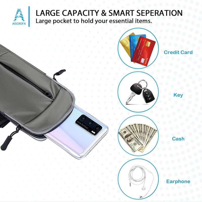 AiScrofa Phone Holder Arm Bands for Running Armband Small Crossbody Bags for Women Kids,iPhone 15 14 13 12 11 Pro Max Xs Xr X 6 7 8 Plus SE Mini Galaxy Ultra Edge S24 S23 Note - Image 3